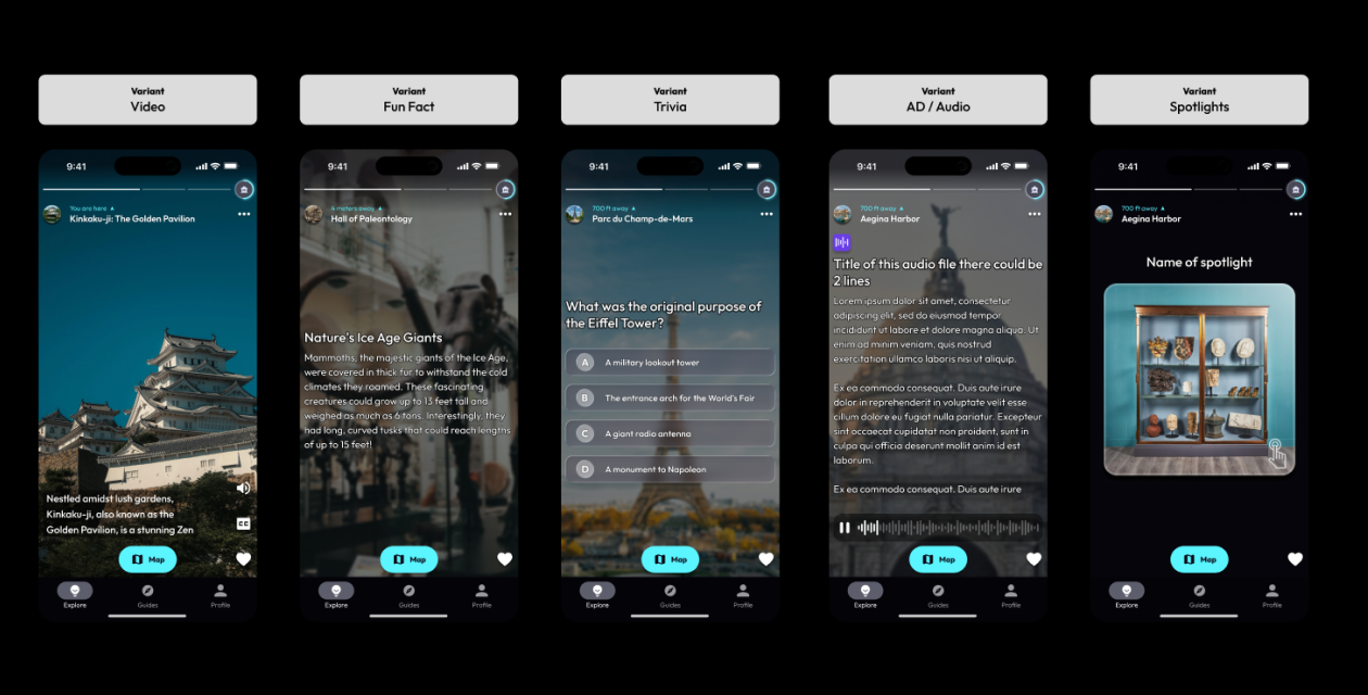 Shipped story player — all story types