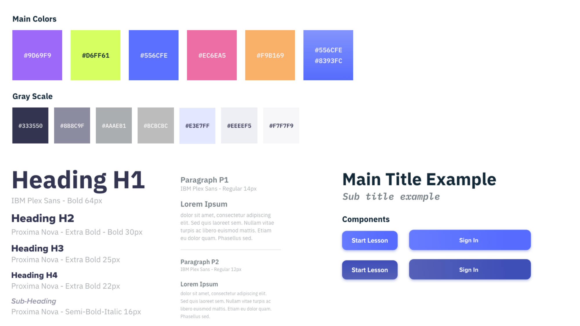 Brand identity, colour palette and type system